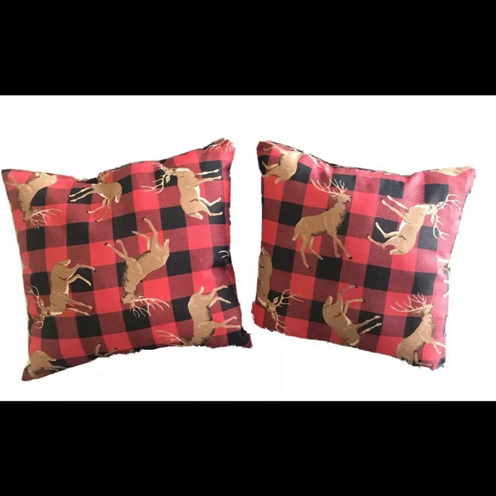 Deer Decorative Pillow Set of 2 (10 inches)